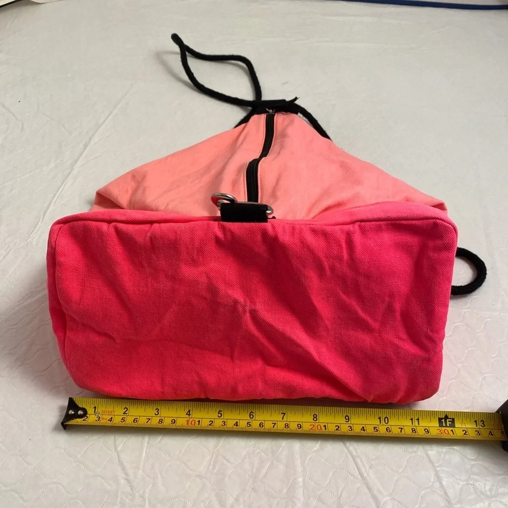 Victoria’s Secret two tone pink canvas backpack - Picture 5 of 9